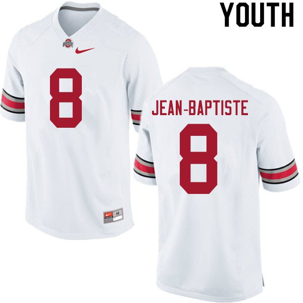 Ohio State Buckeyes #8 Javontae Jean-Baptiste Youth Stitched Jersey White